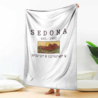 Vintage Sedona Arizona Established 1902 Throw Blanket Southwest Desert Cactus Scenic Nature Souvenir