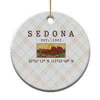 Vintage Sedona Arizona Established 1902 Ceramic Ornament Southwest Desert Cactus Scenic Nature Souvenir