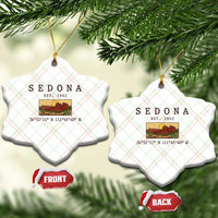 Vintage Sedona Arizona Established 1902 Ceramic Ornament Southwest Desert Cactus Scenic Nature Souvenir