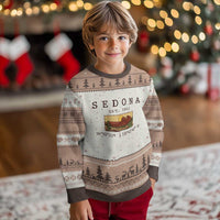 Vintage Sedona Arizona Established 1902 Ugly Christmas Sweater Southwest Desert Cactus Scenic Nature Souvenir