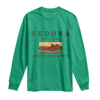 Vintage Sedona Arizona Established 1902 Long Sleeve Shirt Southwest Desert Cactus Scenic Nature Souvenir