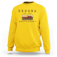 Vintage Sedona Arizona Established 1902 Sweatshirt Southwest Desert Cactus Scenic Nature Souvenir