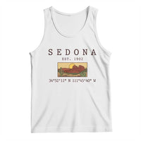 Vintage Sedona Arizona Established 1902 Tank Top Southwest Desert Cactus Scenic Nature Souvenir