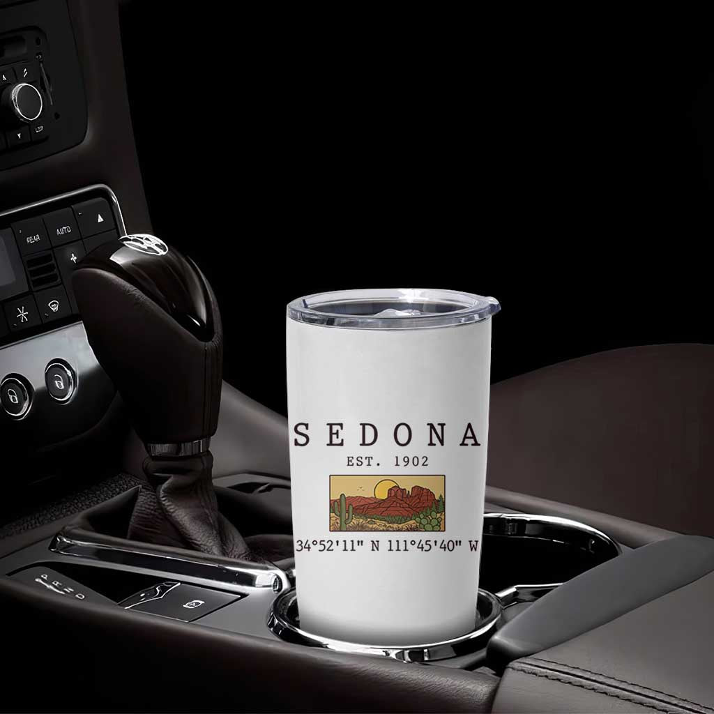 Vintage Sedona Arizona Established 1902 Tumbler Cup Southwest Desert Cactus Scenic Nature Souvenir