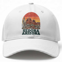 Retro Sedona Arizona Mountain Baseball Cap Southwest Hiking Outdoor Nature Souvenir