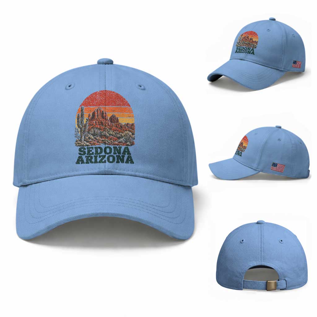 Retro Sedona Arizona Mountain Baseball Cap Southwest Hiking Outdoor Nature Souvenir