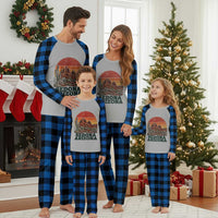 Retro Sedona Arizona Mountain Plaid Pajama Set Southwest Hiking Outdoor Nature Souvenir