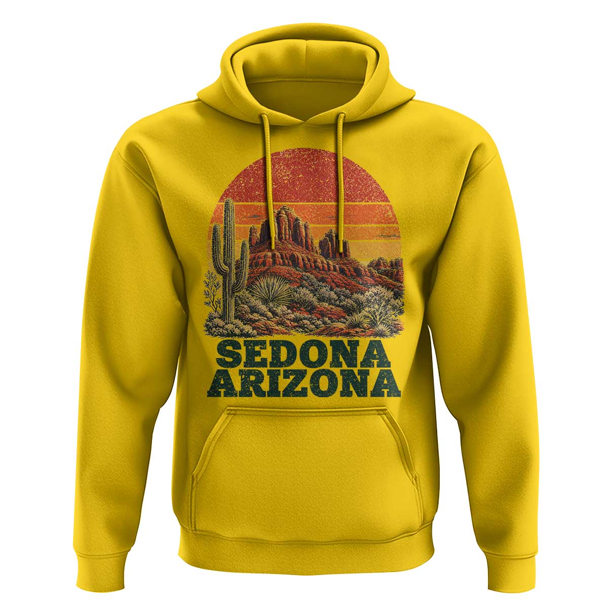 Retro Sedona Arizona Mountain Hoodie Southwest Hiking Outdoor Nature Souvenir