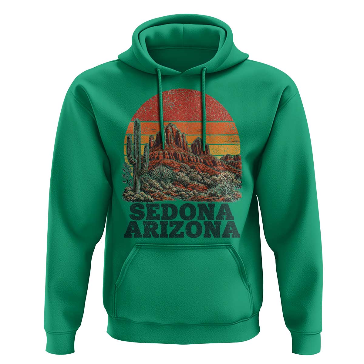 Retro Sedona Arizona Mountain Hoodie Southwest Hiking Outdoor Nature Souvenir