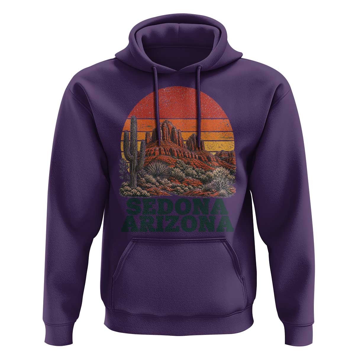Retro Sedona Arizona Mountain Hoodie Southwest Hiking Outdoor Nature Souvenir