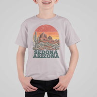 Retro Sedona Arizona Mountain T Shirt For Kid Southwest Hiking Outdoor Nature Souvenir