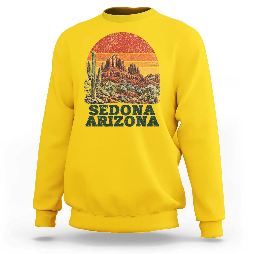Retro Sedona Arizona Mountain Sweatshirt Southwest Hiking Outdoor Nature Souvenir