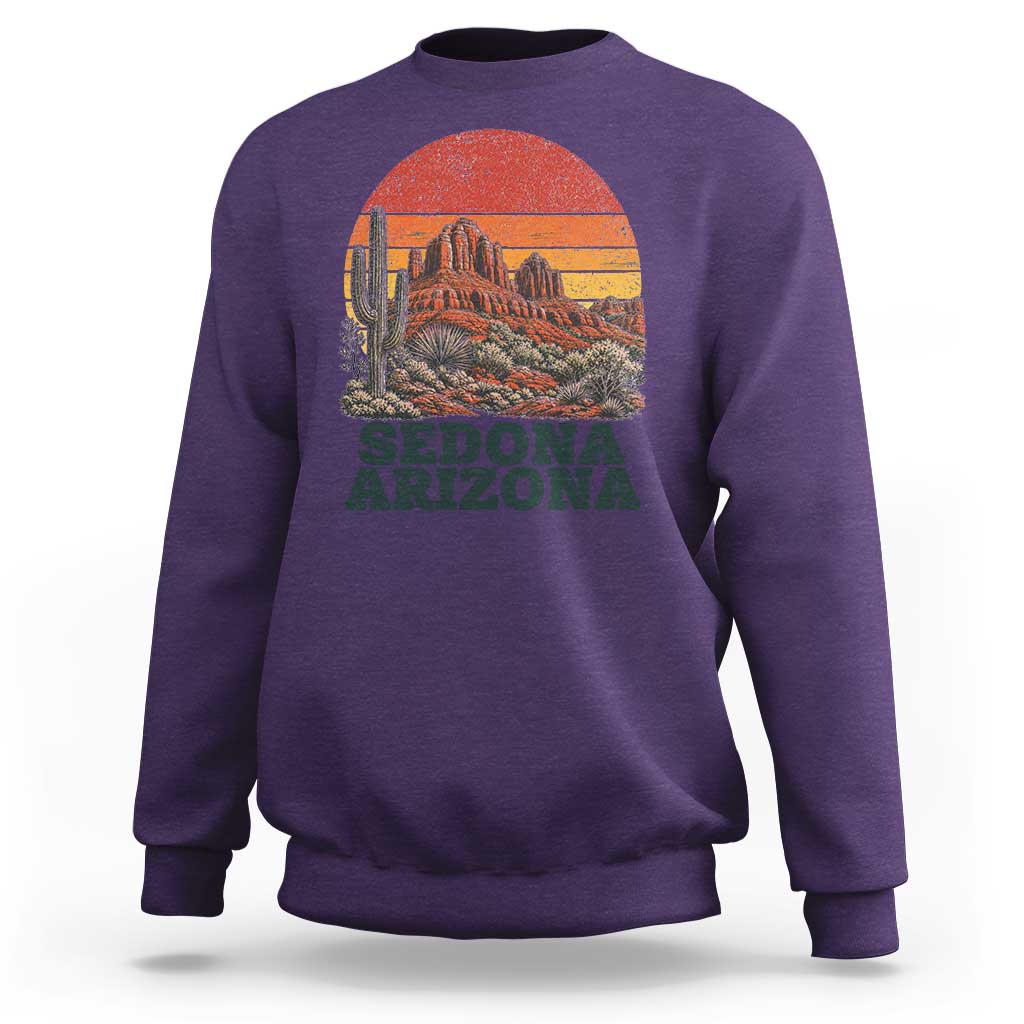 Retro Sedona Arizona Mountain Sweatshirt Southwest Hiking Outdoor Nature Souvenir