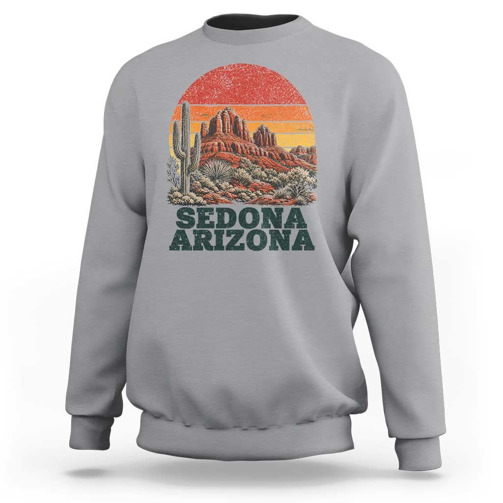 Retro Sedona Arizona Mountain Sweatshirt Southwest Hiking Outdoor Nature Souvenir