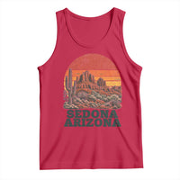 Retro Sedona Arizona Mountain Tank Top Southwest Hiking Outdoor Nature Souvenir