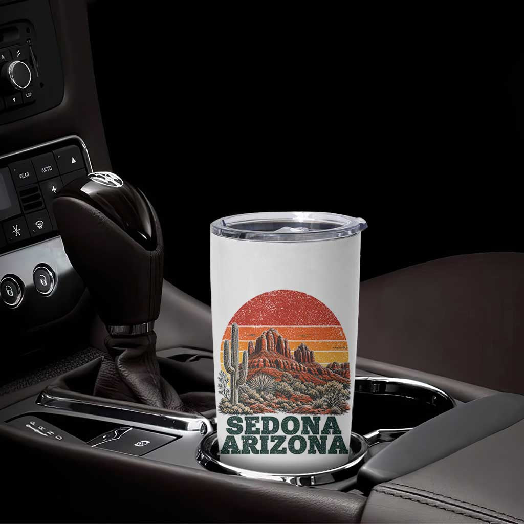 Retro Sedona Arizona Mountain Tumbler Cup Southwest Hiking Outdoor Nature Souvenir