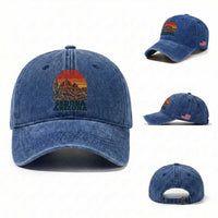 Retro Sedona Arizona Mountain Washed Cotton Baseball Cap Southwest Hiking Outdoor Nature Souvenir