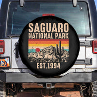 Retro Saguaro National Park Arizona EST 1994 Spare Tire Cover Desert Cactus Sunset Hiking Camping Nature Souvenir