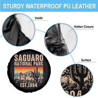 Retro Saguaro National Park Arizona EST 1994 Spare Tire Cover Desert Cactus Sunset Hiking Camping Nature Souvenir
