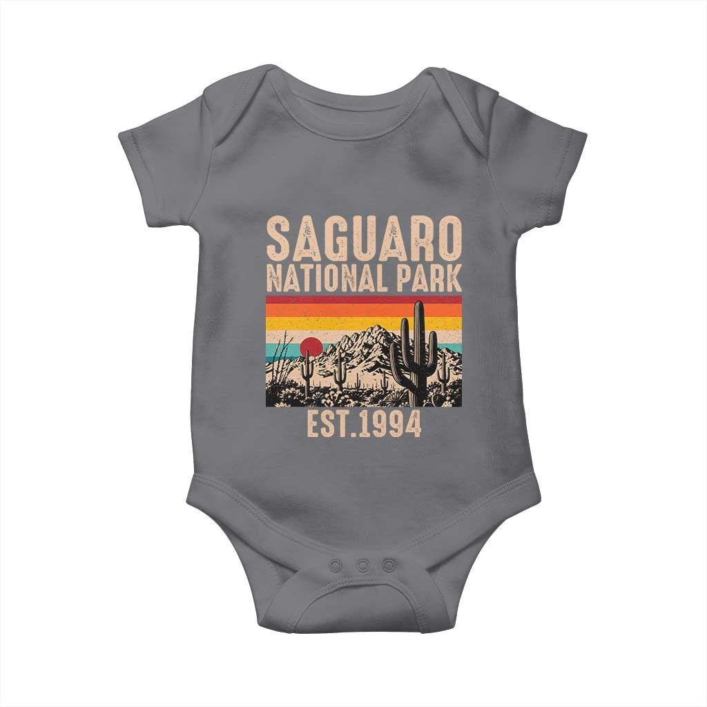 Retro Saguaro National Park Arizona EST 1994 Baby Onesie Desert Cactus Sunset Hiking Camping Nature Souvenir