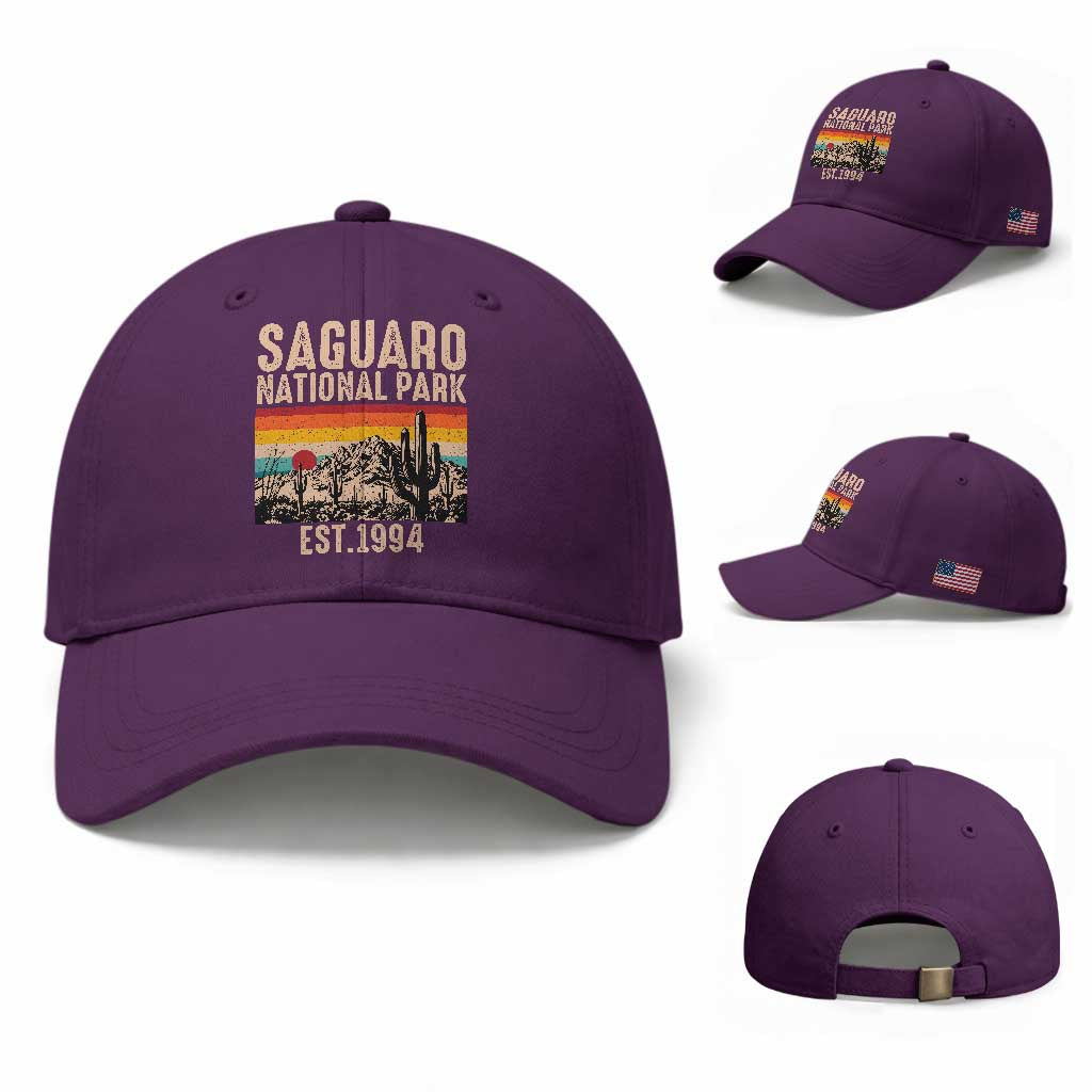 Retro Saguaro National Park Arizona EST 1994 Baseball Cap Desert Cactus Sunset Hiking Camping Nature Souvenir