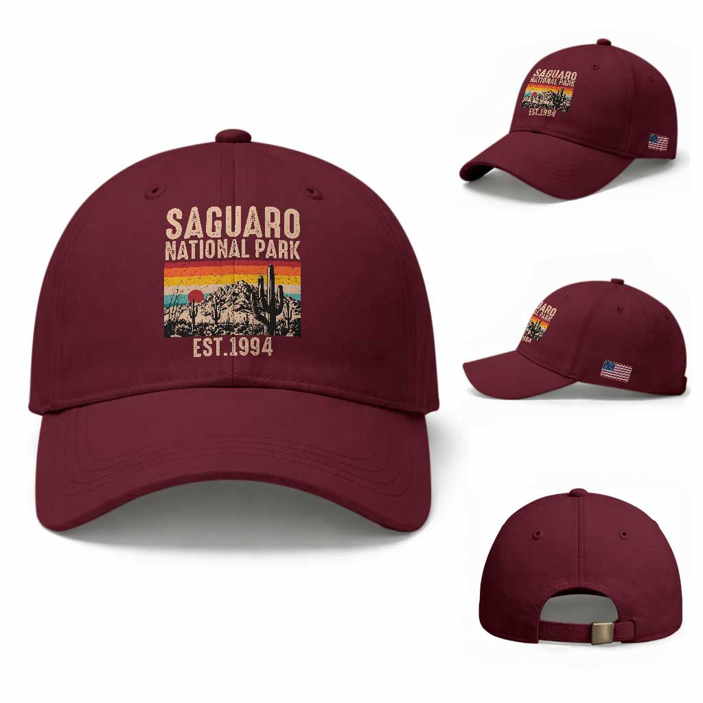 Retro Saguaro National Park Arizona EST 1994 Baseball Cap Desert Cactus Sunset Hiking Camping Nature Souvenir