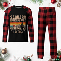 Retro Saguaro National Park Arizona EST 1994 Plaid Pajama Set Desert Cactus Sunset Hiking Camping Nature Souvenir