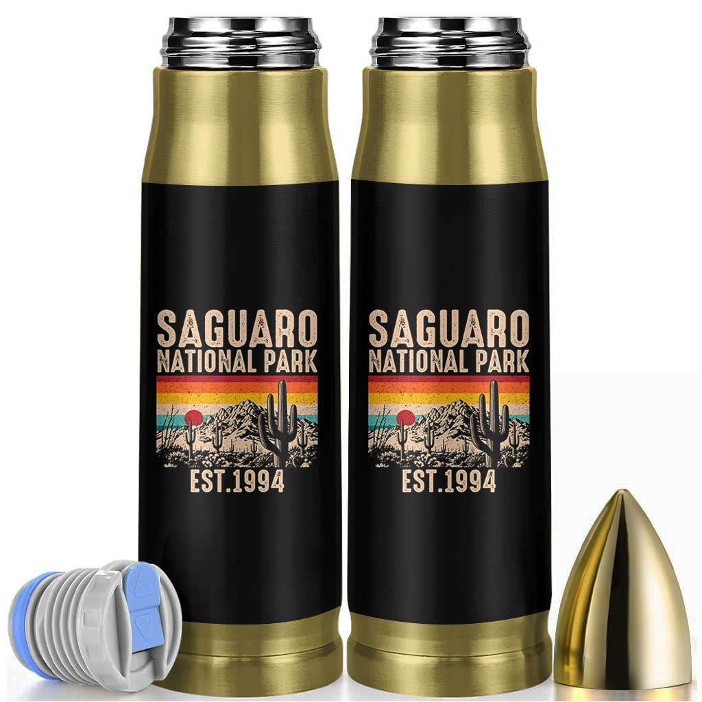 Retro Saguaro National Park Arizona EST 1994 Bullet Tumbler Desert Cactus Sunset Hiking Camping Nature Souvenir