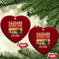 Retro Saguaro National Park Arizona EST 1994 Ceramic Ornament Desert Cactus Sunset Hiking Camping Nature Souvenir