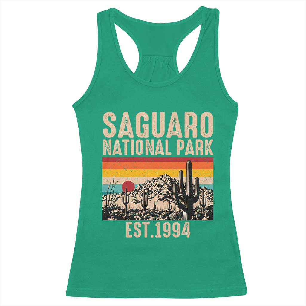 Retro Saguaro National Park Arizona EST 1994 Racerback Tank Top Desert Cactus Sunset Hiking Camping Nature Souvenir