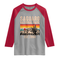 Retro Saguaro National Park Arizona EST 1994 Raglan Shirt Desert Cactus Sunset Hiking Camping Nature Souvenir