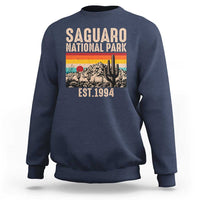Retro Saguaro National Park Arizona EST 1994 Sweatshirt Desert Cactus Sunset Hiking Camping Nature Souvenir