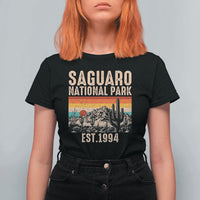 Retro Saguaro National Park Arizona EST 1994 T Shirt For Women Desert Cactus Sunset Hiking Camping Nature Souvenir