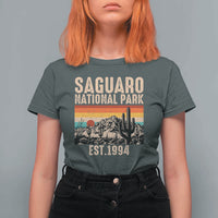 Retro Saguaro National Park Arizona EST 1994 T Shirt For Women Desert Cactus Sunset Hiking Camping Nature Souvenir