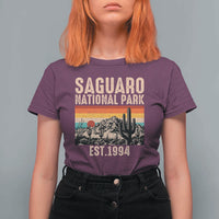 Retro Saguaro National Park Arizona EST 1994 T Shirt For Women Desert Cactus Sunset Hiking Camping Nature Souvenir