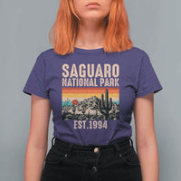 Retro Saguaro National Park Arizona EST 1994 T Shirt For Women Desert Cactus Sunset Hiking Camping Nature Souvenir