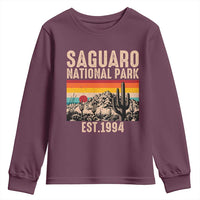Retro Saguaro National Park Arizona EST 1994 Youth Sweatshirt Desert Cactus Sunset Hiking Camping Nature Souvenir