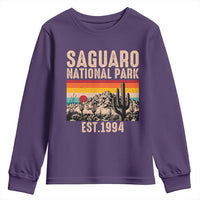 Retro Saguaro National Park Arizona EST 1994 Youth Sweatshirt Desert Cactus Sunset Hiking Camping Nature Souvenir