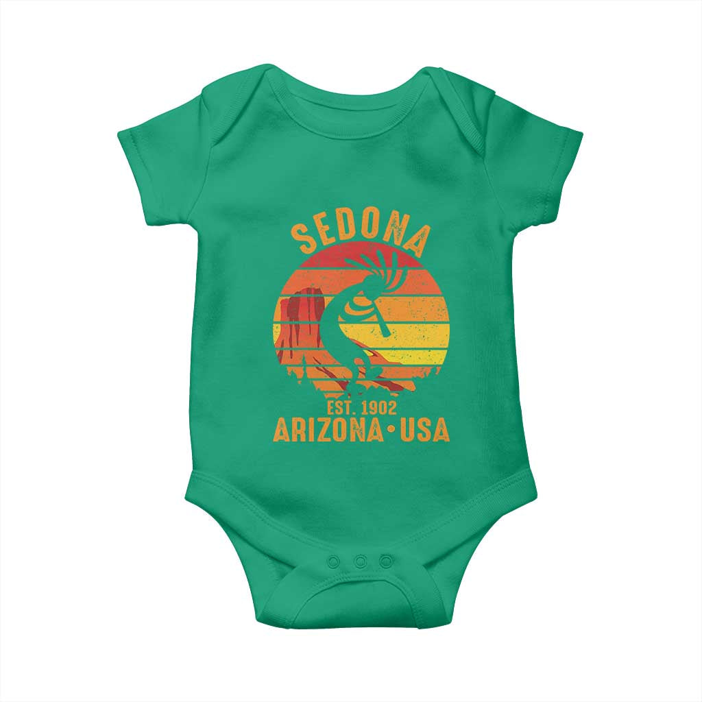 Retro Sedona Arizona Dancing Kokopelli Baby Onesie Southwest Native Symbol Desert Heritage