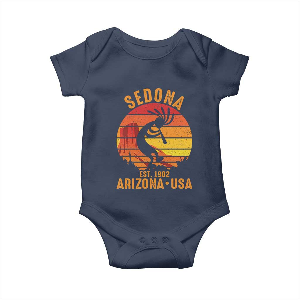 Retro Sedona Arizona Dancing Kokopelli Baby Onesie Southwest Native Symbol Desert Heritage