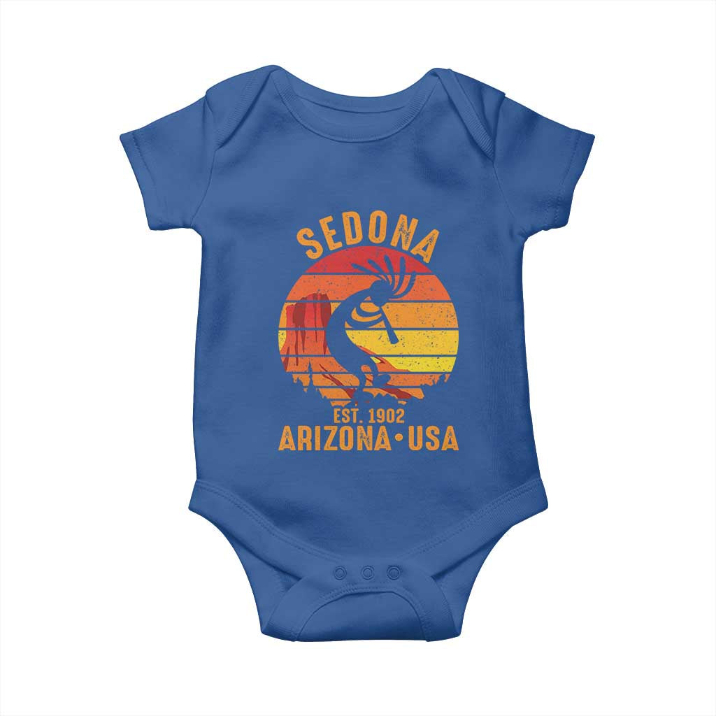 Retro Sedona Arizona Dancing Kokopelli Baby Onesie Southwest Native Symbol Desert Heritage