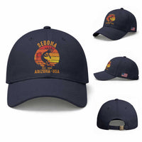 Retro Sedona Arizona Dancing Kokopelli Baseball Cap Southwest Native Symbol Desert Heritage Established 1902