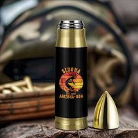 Retro Sedona Arizona Dancing Kokopelli Bullet Tumbler Southwest Native Symbol Desert Heritage Established 1902