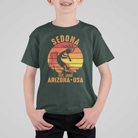 Retro Sedona Arizona Dancing Kokopelli T Shirt For Kid Southwest Native Symbol Desert Heritage