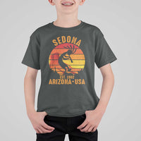 Retro Sedona Arizona Dancing Kokopelli T Shirt For Kid Southwest Native Symbol Desert Heritage