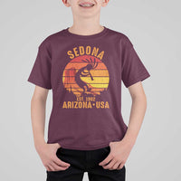 Retro Sedona Arizona Dancing Kokopelli T Shirt For Kid Southwest Native Symbol Desert Heritage