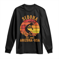 Retro Sedona Arizona Dancing Kokopelli Long Sleeve Shirt Southwest Native Symbol Desert Heritage