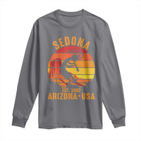 Retro Sedona Arizona Dancing Kokopelli Long Sleeve Shirt Southwest Native Symbol Desert Heritage