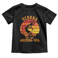 Retro Sedona Arizona Dancing Kokopelli Toddler T Shirt Southwest Native Symbol Desert Heritage