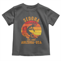 Retro Sedona Arizona Dancing Kokopelli Toddler T Shirt Southwest Native Symbol Desert Heritage
